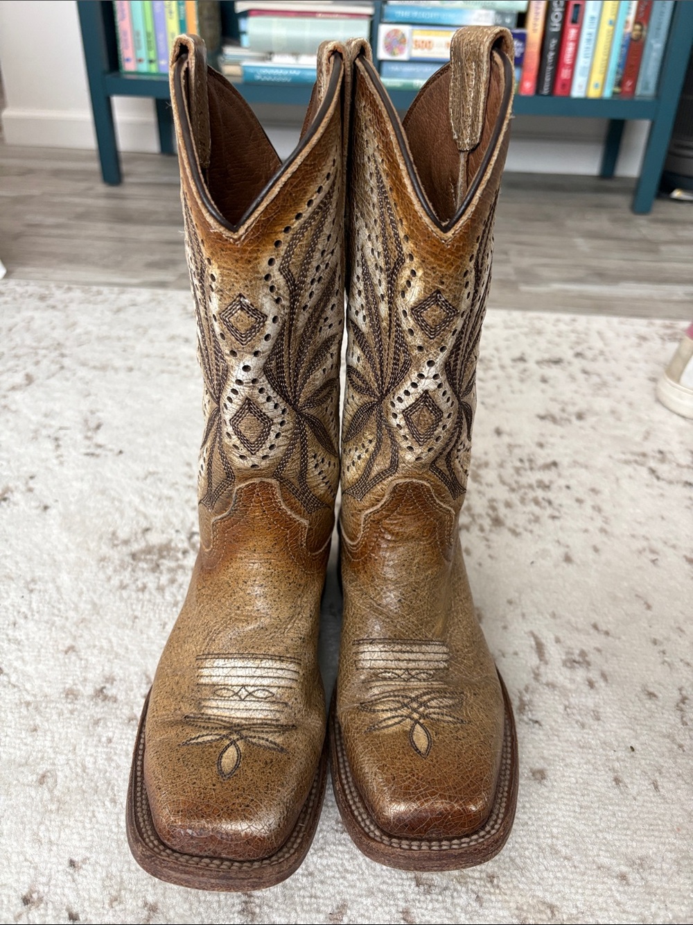 Circle G Brown & Tan Kids Western Cowboy Boots